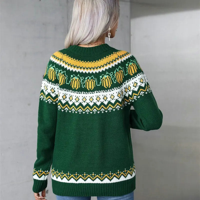 EB | Norwegische Pullover Damen Strickwinterpullover für Damen