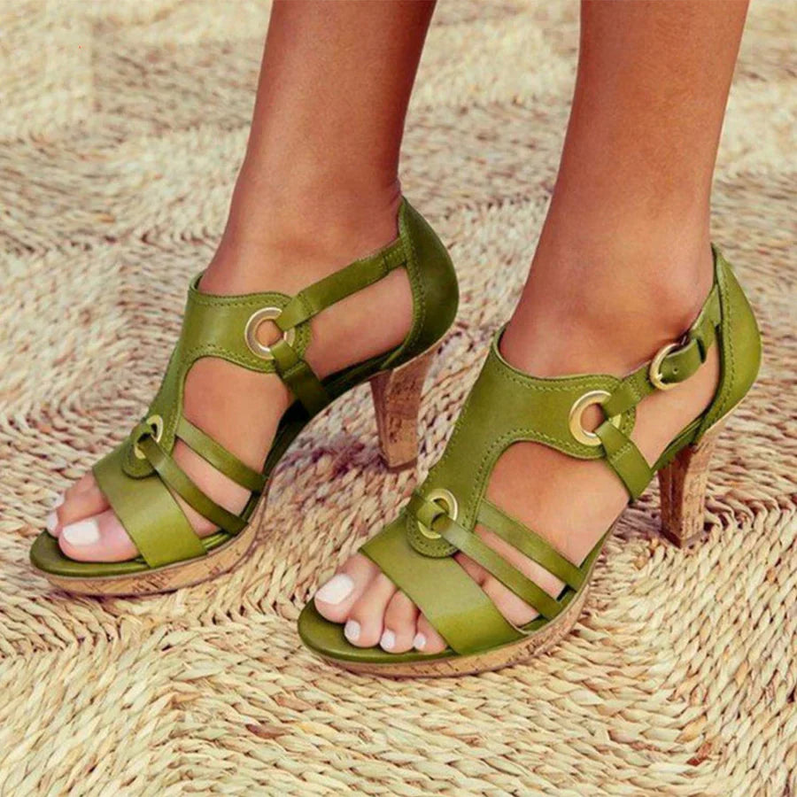 EB | Bohemische Sandalen mit Hohem Absatz