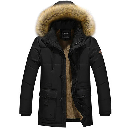 EB | Winterjacke - Damen Parka mit Kapuze und Kunstfell