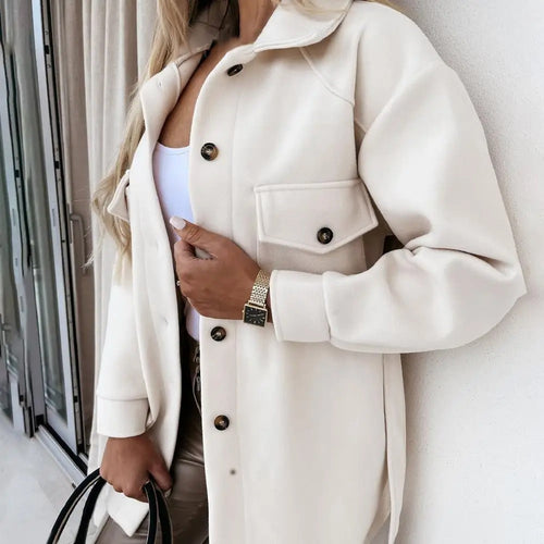 EB | Overshirt Jacke - Oversized Fit - Baumwollmischung - Lange Ärmel - Utility Stil