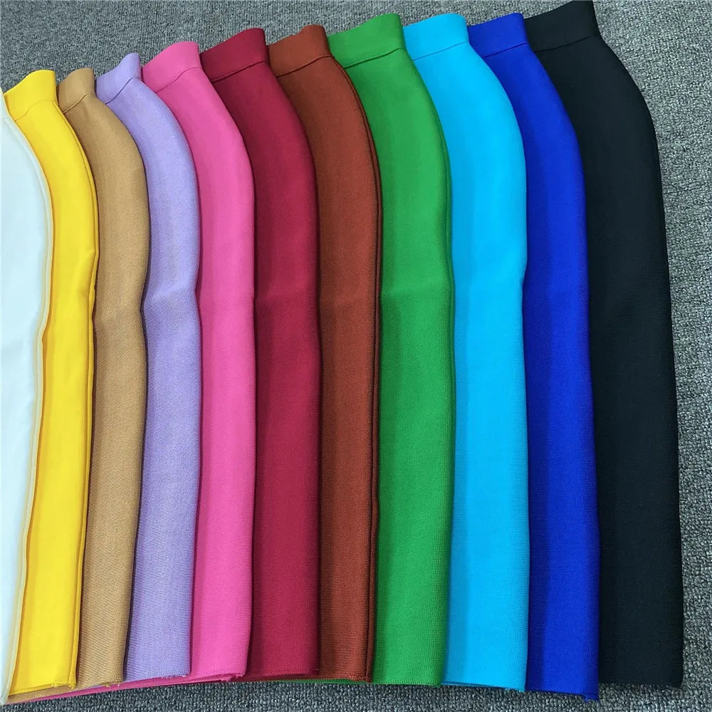 EB | Frauen Neue Rayon Bandage Rock Elegante Bleistiftrock Berühmte Sexy Club Party Kleidung Vintage Vestios