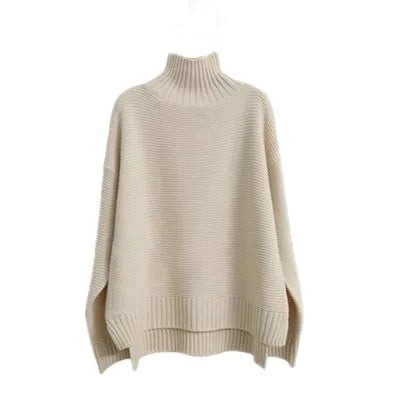 EB | Oversized Rollkragenpullover Gestricktes Polyester Komfort und Eleganz