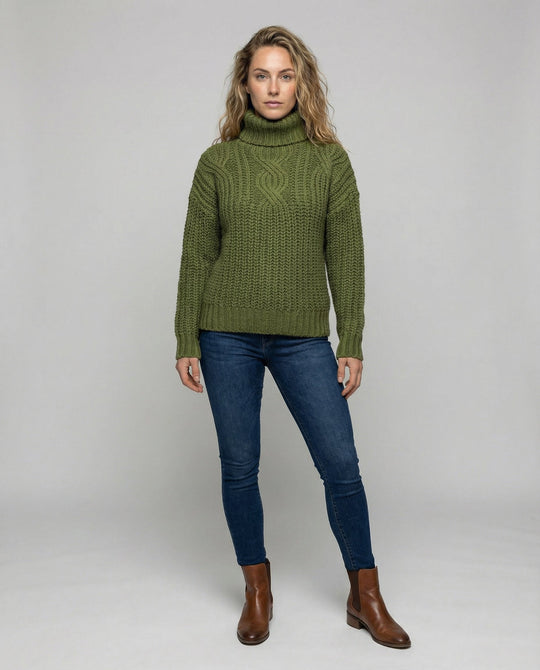 Bequemer Rollkragenpullover Damen | EB