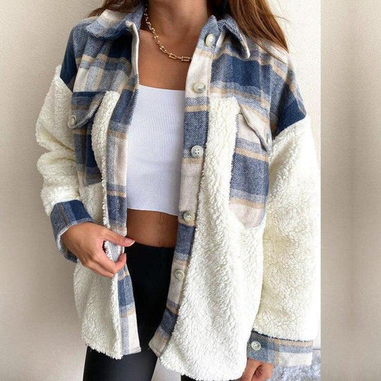 EB | MODACHIC Karierte Lammwolljacke