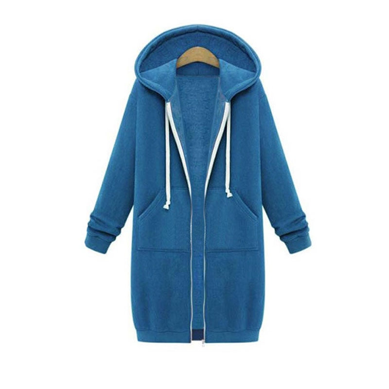 EB | Chic lange Sweatshirtjacke