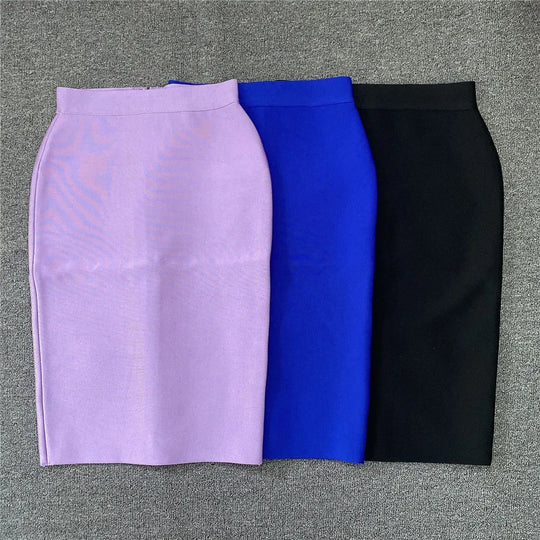 EB | Frauen Neue Rayon Bandage Rock Elegante Bleistiftrock Berühmte Sexy Club Party Kleidung Vintage Vestios