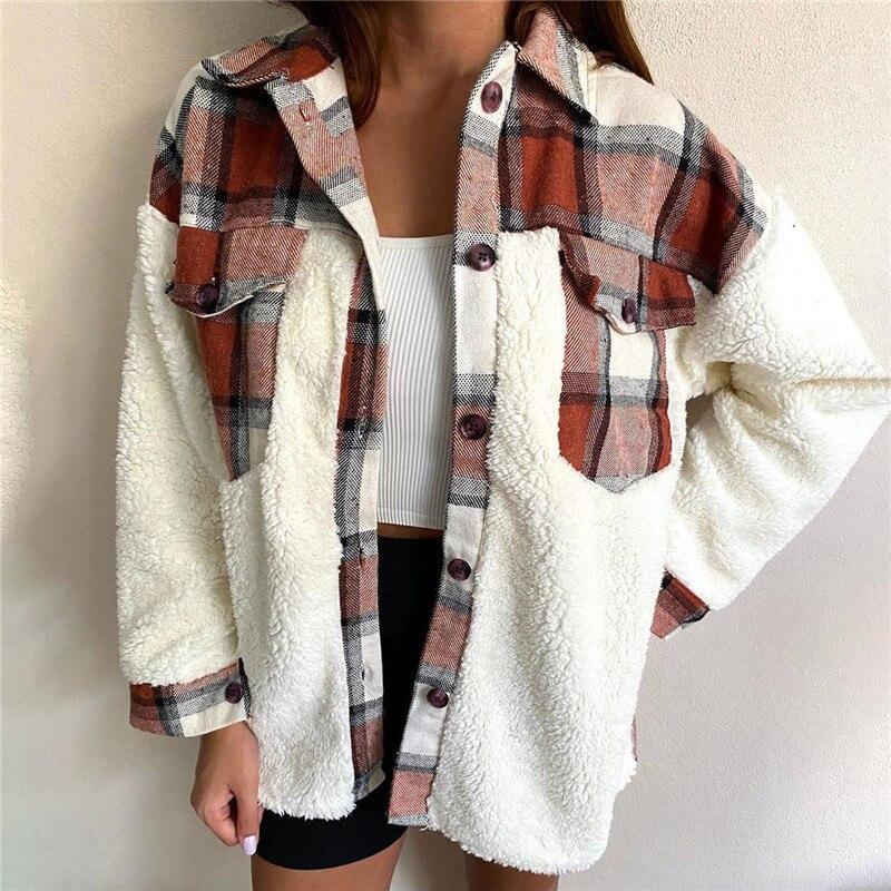 EB | MODACHIC Karierte Lammwolljacke