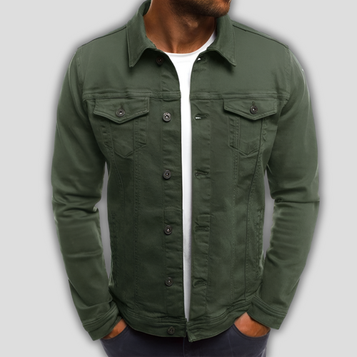 EB | Herren Freizeit Einfarbige Jeansjacke