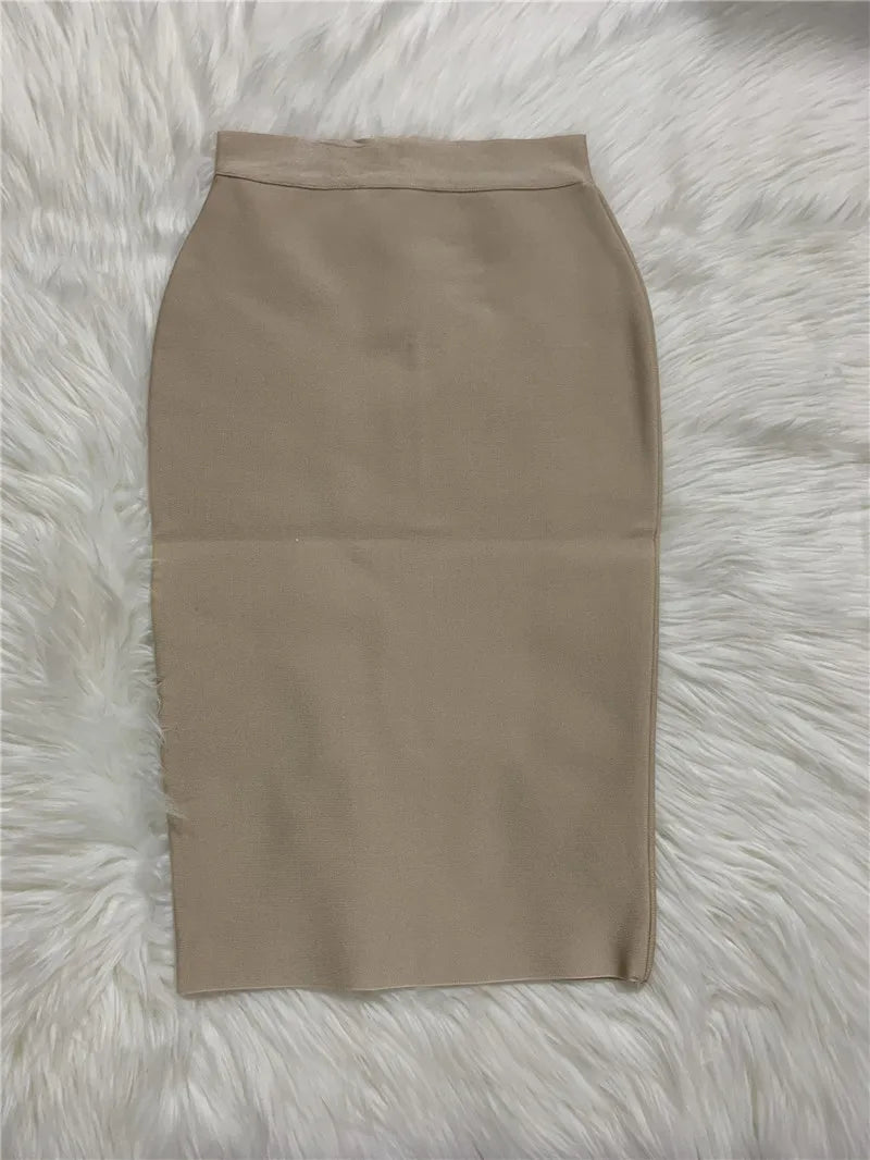 EB | Frauen Neue Rayon Bandage Rock Elegante Bleistiftrock Berühmte Sexy Club Party Kleidung Vintage Vestios