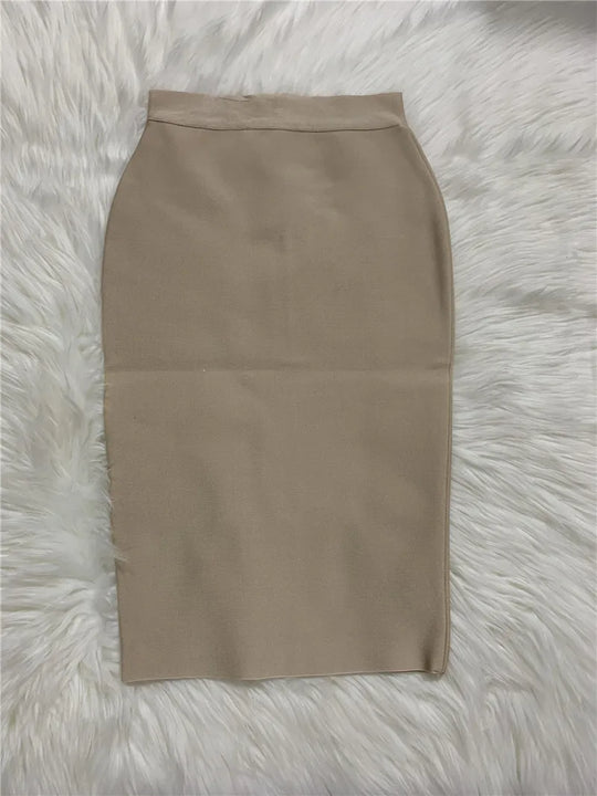 EB | Frauen Neue Rayon Bandage Rock Elegante Bleistiftrock Berühmte Sexy Club Party Kleidung Vintage Vestios