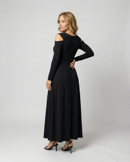 Elegantes Schlitz Abend Maxikleid | EB