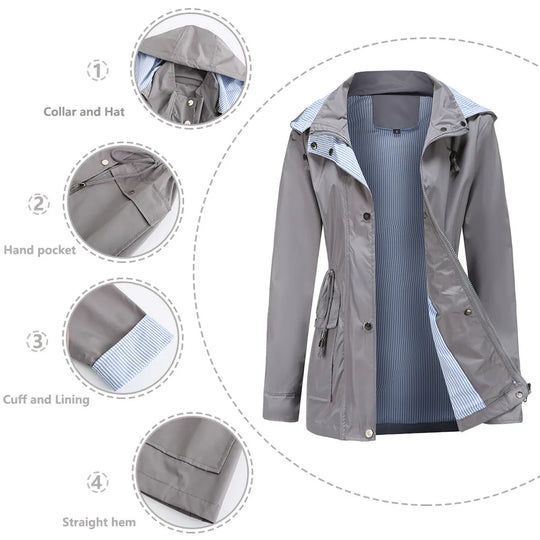 EBMode | Vielseitige Windbreaker-Jacke Mit Kapuze