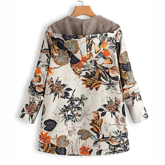 EB | Warme Damenjacke Mit Blumenmuster