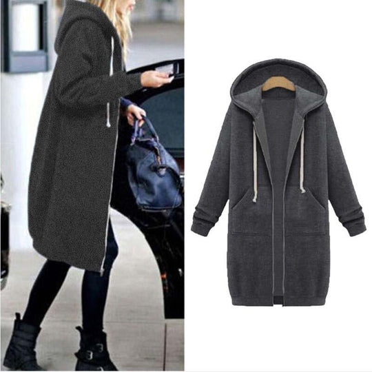 EB | Schicke lange Sweatshirtjacke