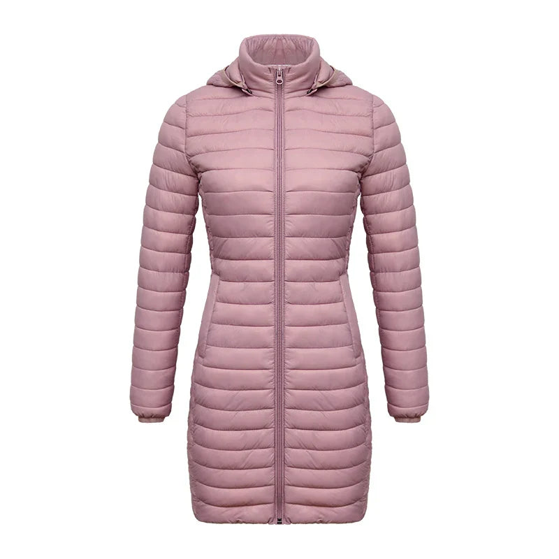 EB | Slim Fit Abnehmbare Kapuze Reißverschluss Baumwolle Winterjacke