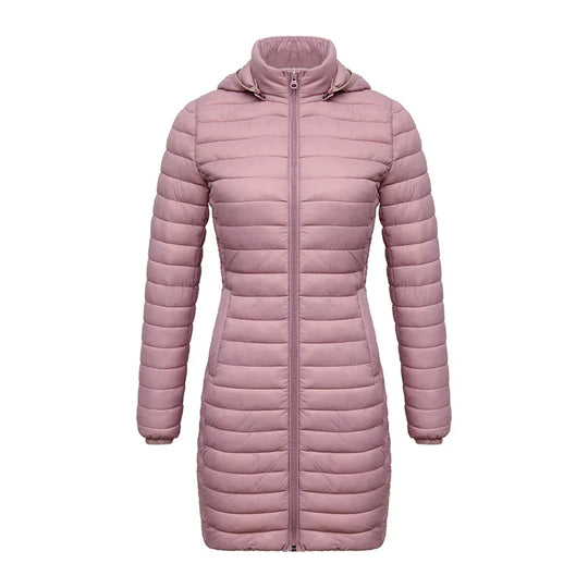 EB | Slim Fit Abnehmbare Kapuze Reißverschluss Baumwolle Winterjacke