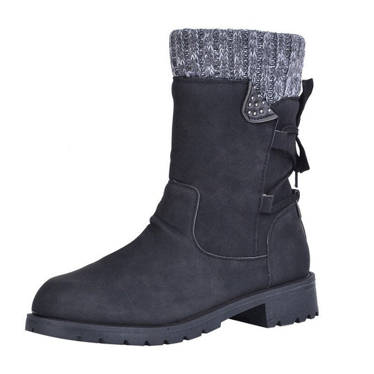 EB | Grakosystiefel mit Retro-Metall und Schnallenverzierung