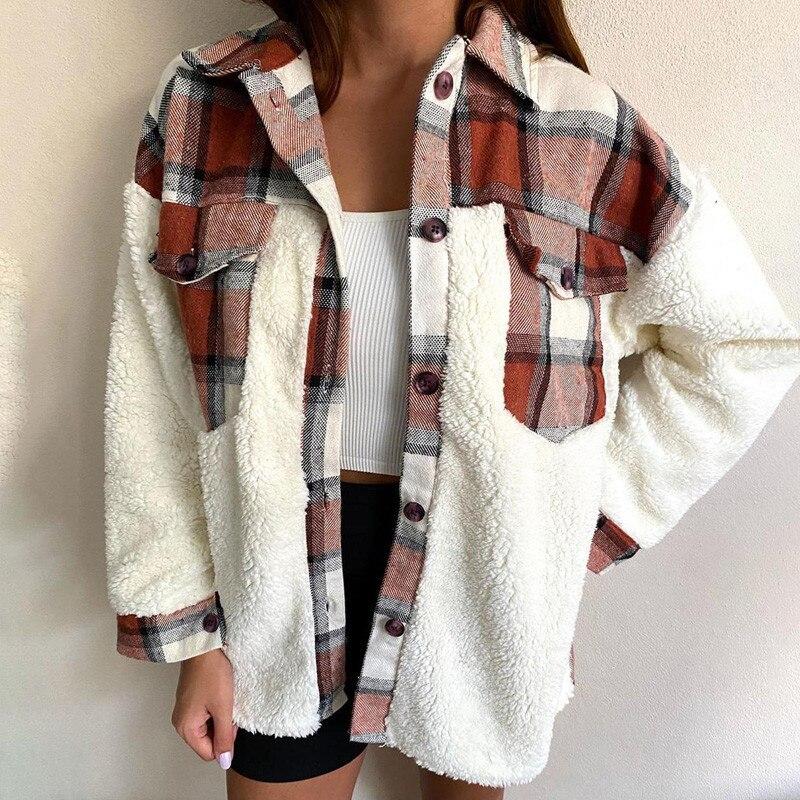 EB | MODACHIC Karierte Lammwolljacke