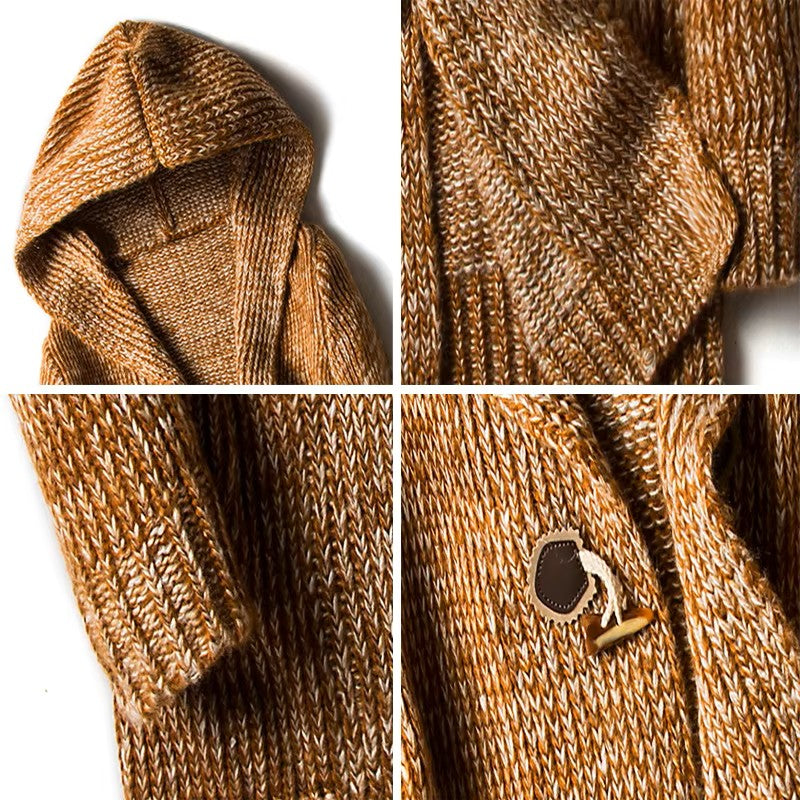 EB | Grob gestrickte Jacke mit Kapuze für Herren