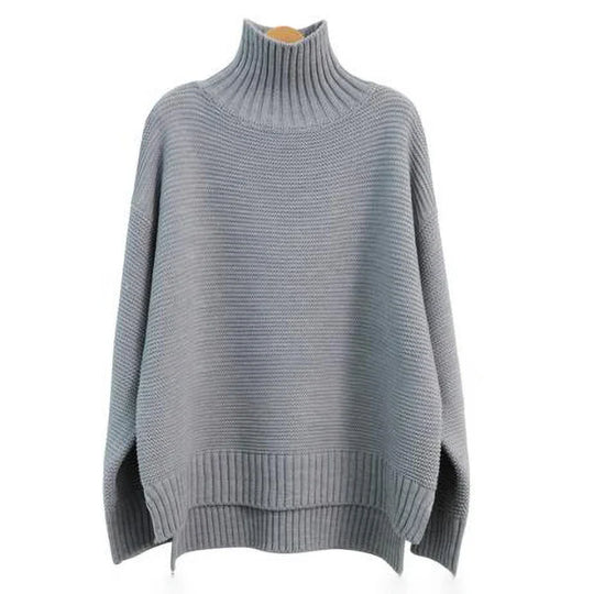 EB | Oversized Rollkragenpullover Gestricktes Polyester Komfort und Eleganz