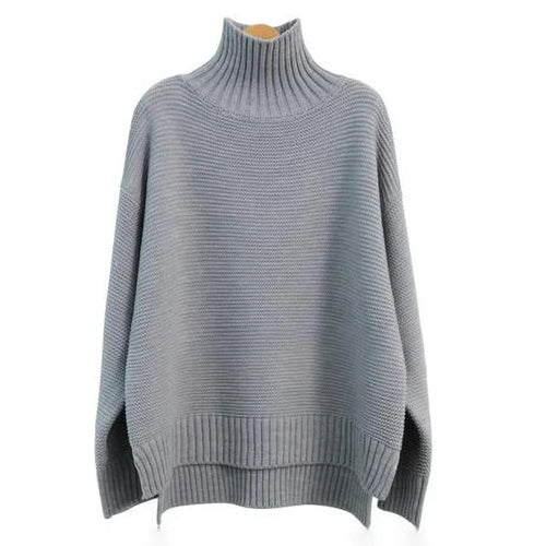 EB | Oversized Rollkragenpullover Gestricktes Polyester Komfort und Eleganz