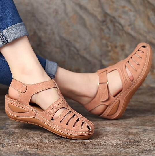 Leder Retro Orthopädische Sandalen EB
