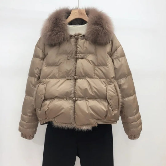 EB | Lockere Pufferjacke - Warm & Vintage