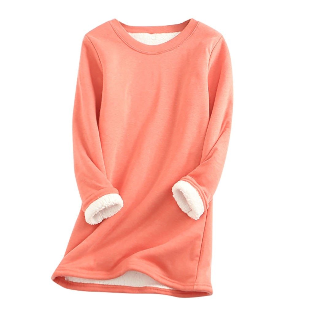 EB | Weicher Pullover mit Fleece-futter Warm und Bequem Perfekt für Heimeligkeit