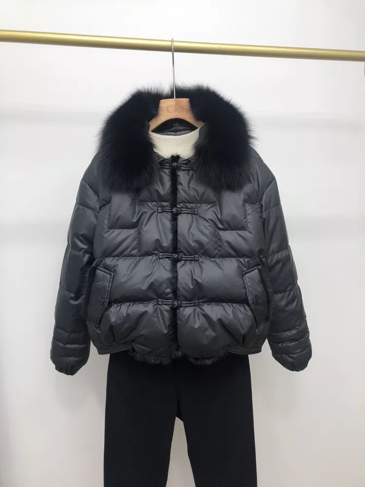 EB | Lockere Pufferjacke - Warm & Vintage