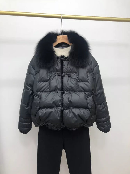 EB | Lockere Pufferjacke - Warm & Vintage