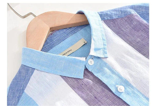 EB | Gestreifte Leichtgewichts-shirt Baumwollmischung Lässiger Stil
