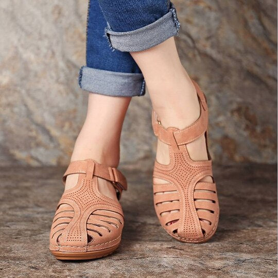 Leder Retro Orthopädische Sandalen EB