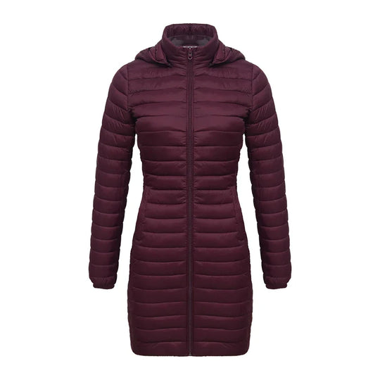 EB | Slim Fit Abnehmbare Kapuze Reißverschluss Baumwolle Winterjacke