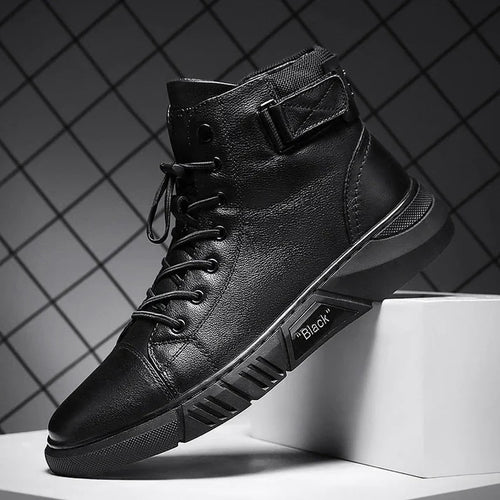 Einzigartige schwarze Lederschuhe EB