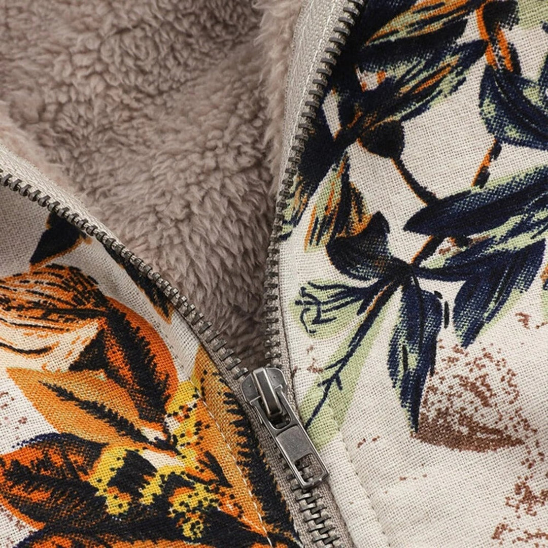 EB | Warme Damenjacke Mit Blumigem Design