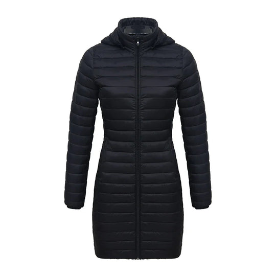 EB | Slim Fit Abnehmbare Kapuze Reißverschluss Baumwolle Winterjacke