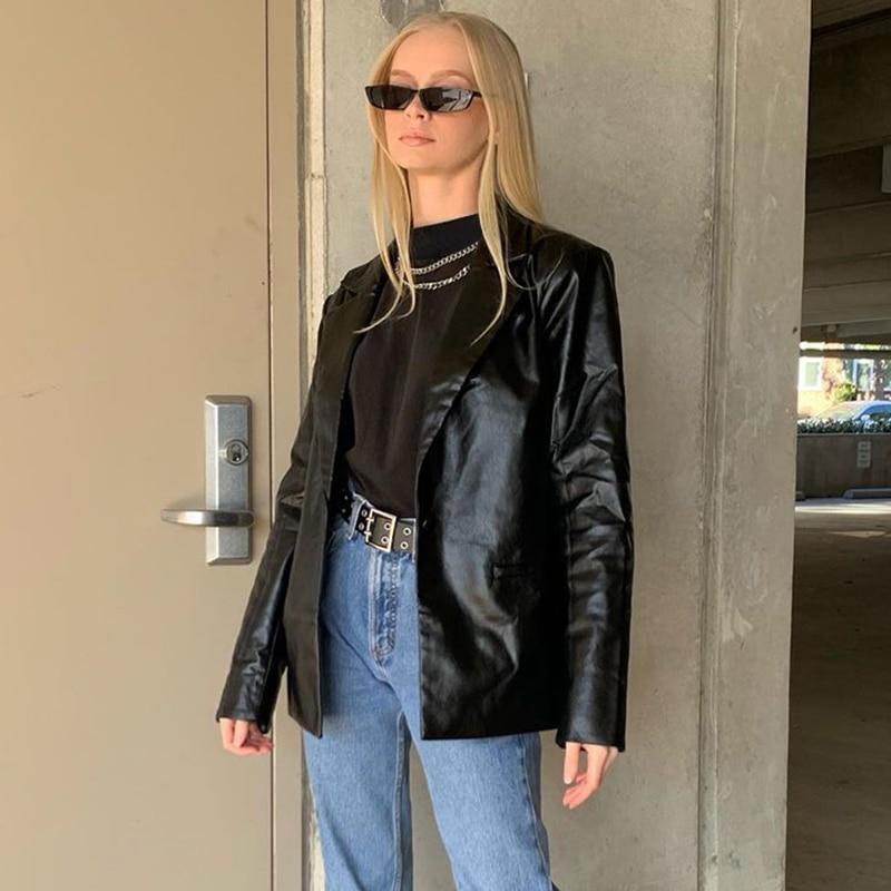 EB | MODACHIC Freizeitblazer aus PU-Leder