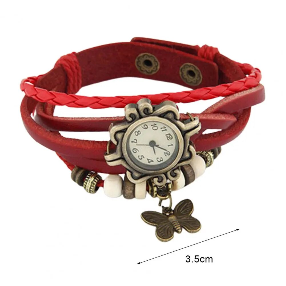EB – Damen-Accessoire-Uhr mit Vintage-Blumenarmband