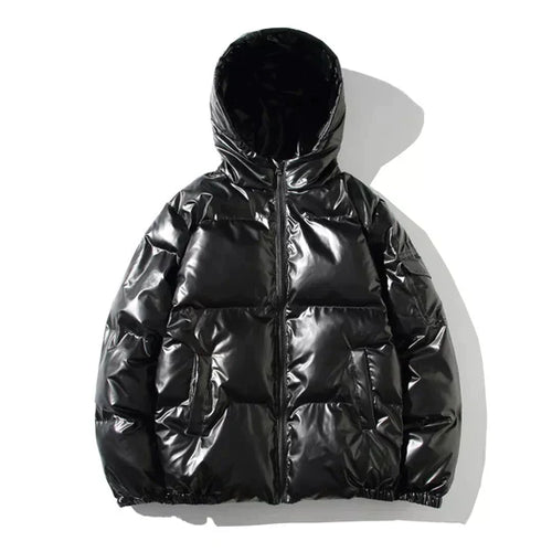 EB - Winddichte metallische Winter-Pufferjacke