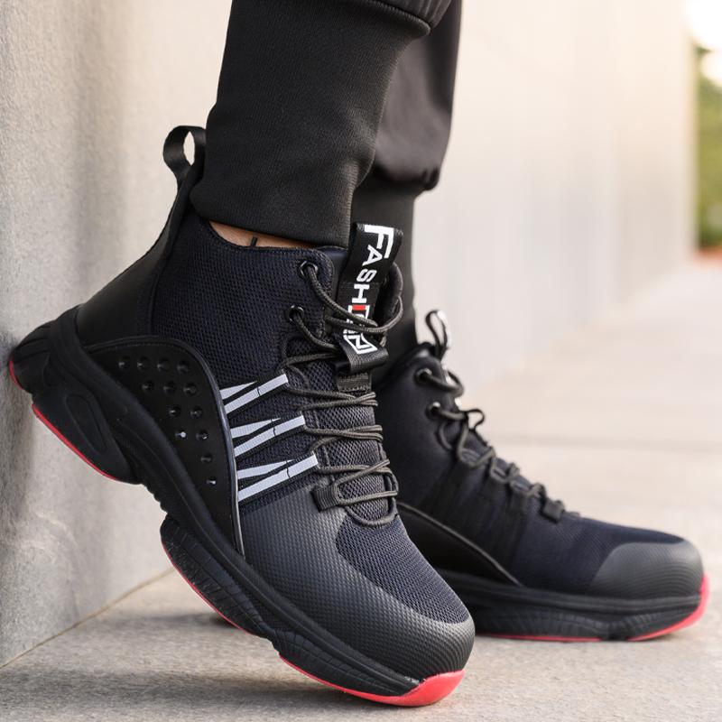 Männer Arbeit Sicherheit Schuhe Bau Anti-smash Punktion-Proof Unzerstörbar Boot EB
