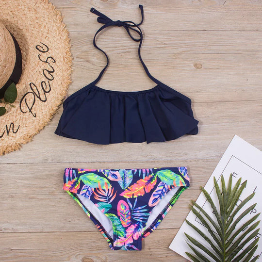 EB | Neu Falbala Kids Badebekleidung Badeanzug Neuer Druck Mädchen Kid Bikini Set 5 14 Jahre Kinder Bandage Schwimmanzug Strandbekleidung A247