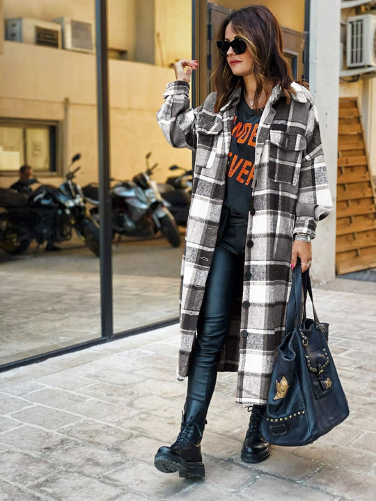 EB | Flanell Karotrenchcoat