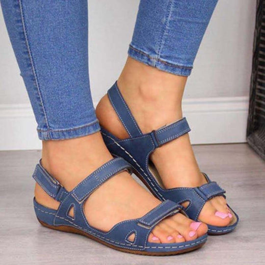 EB | Bliss Clark Orthopädische Sommersandalen mit Klettverschluss für Frauen