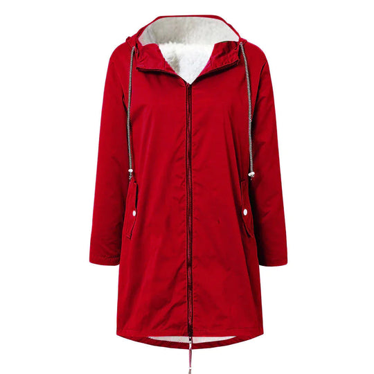 EB | Wasserdichter Fleece-Pullover mit Kapuze für Frauen Perfekt für Herbst Winter