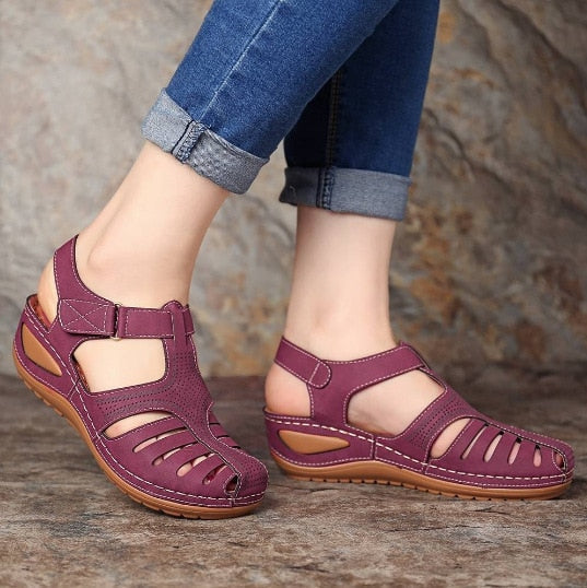 Leder Retro Orthopädische Sandalen EB