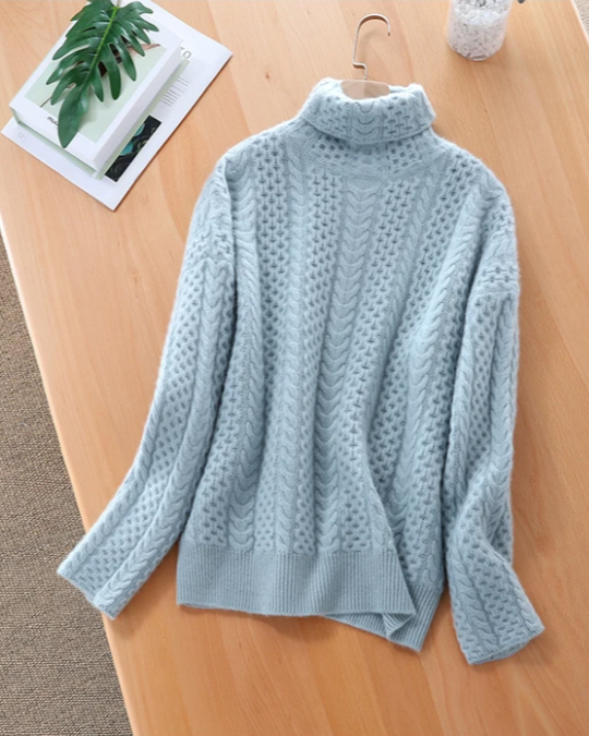 EB | Chunky Strickpullover mit Rollkragen Weich und Warm Zeitloses Design