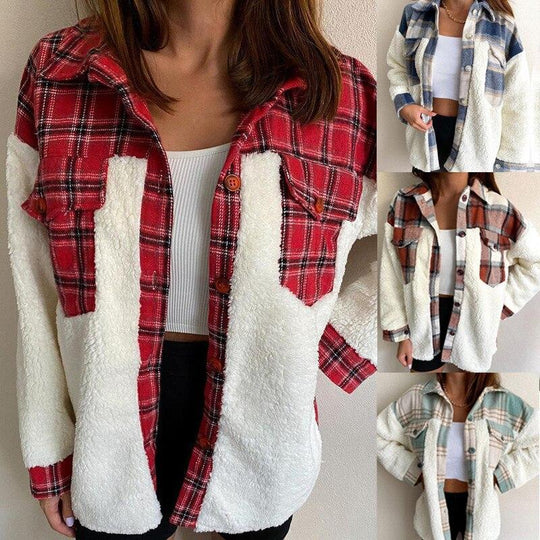 EB | MODACHIC Karierte Lammwolljacke