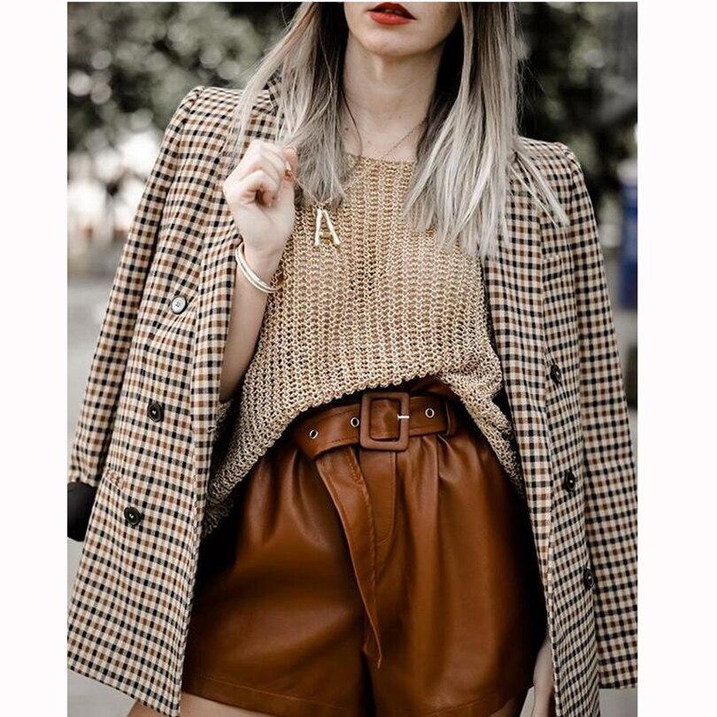 EB | Karierter Blazer mit langen Ärmeln