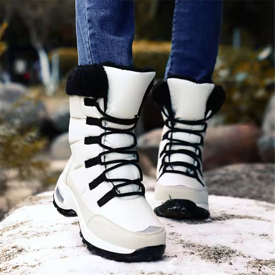 EB | Stiefel - Schaft Bis Zur Mitte Der Wade - Schnürverschluss - Luftpolster