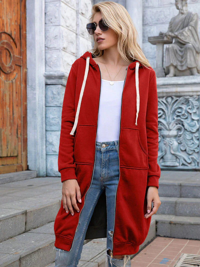 EB | Chic Lange Sweatshirt-Jacke